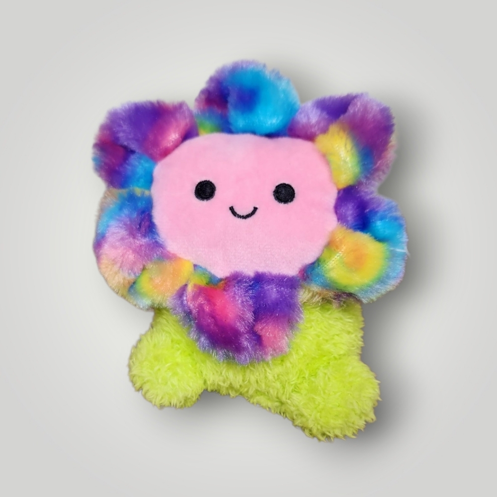 Kellytoy BumBumz 7.5" Groovy Bumz Faye the Tie Dye Flower plushie - Picture 3 of 8